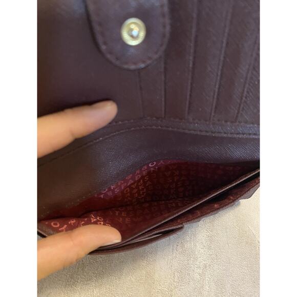 Kate Spade New York Wallet Womens Burgundy Saffiano Continental Zip Pocket - Picture 7 of 13